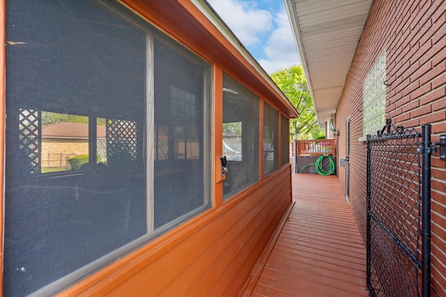 6840 157th St, Tinley Park, IL 60477 - wooden deck featuring a sunroom