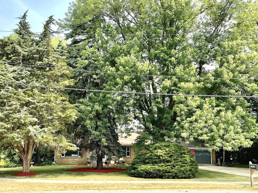 exterior space with a yard