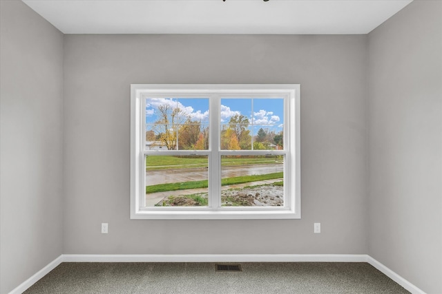 view of carpeted empty room