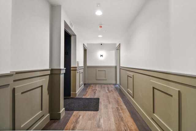 hall featuring hardwood / wood-style flooring