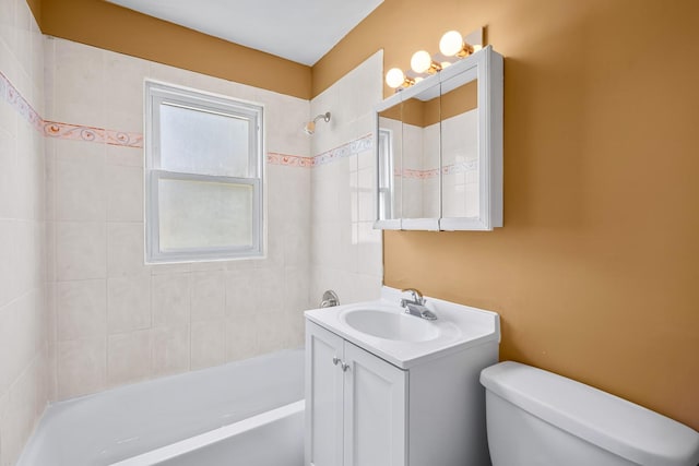 12233 S Morgan St, Chicago, IL 60643 - bathroom featuring shower / bathtub combination, toilet, and vanity