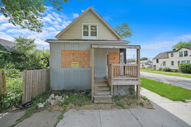 view of front of home