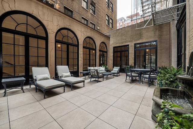 view of patio featuring an outdoor hangout area