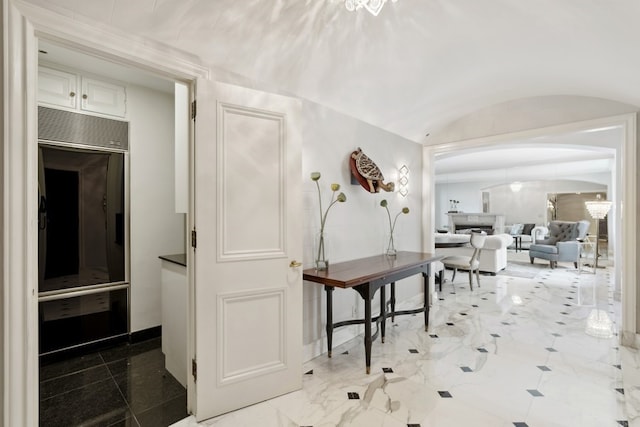 hallway featuring tile floors