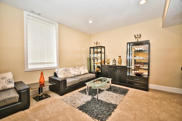 view of carpeted living room