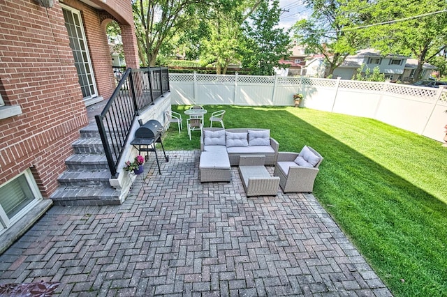 view of patio / terrace with outdoor lounge area