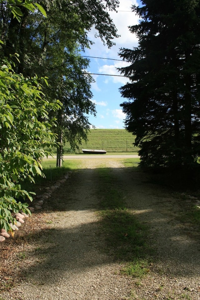 view of street featuring a rural view