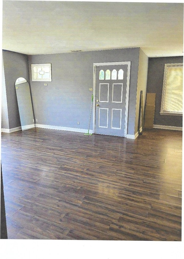 entryway featuring dark hardwood / wood-style floors