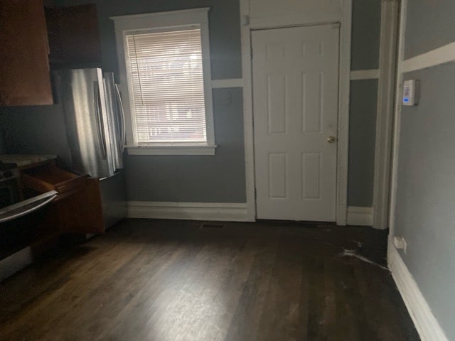 interior space featuring dark hardwood / wood-style floors