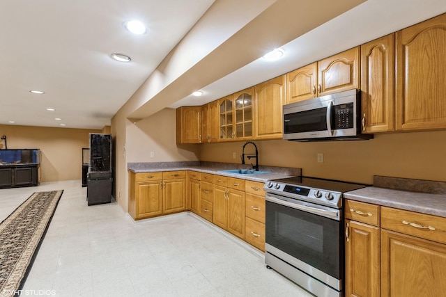 kitchen featuring appliances with stainless steel finishes and sink