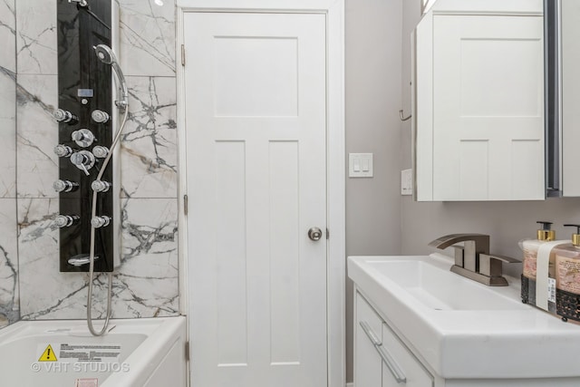 bathroom with large vanity