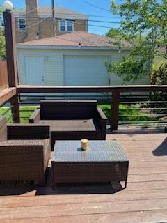 deck with an outdoor living space