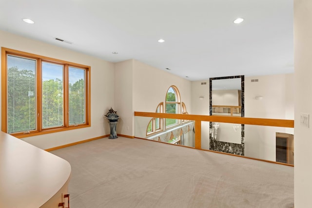 carpeted spare room with a wealth of natural light