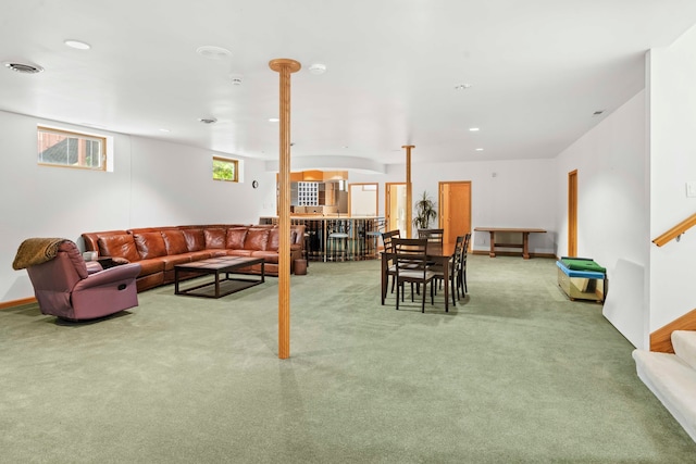 view of carpeted living room