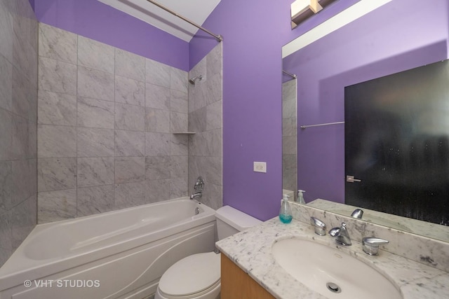 834 E 45th St, Chicago, IL 60653 - bathroom featuring toilet, shower / washtub combination, and vanity