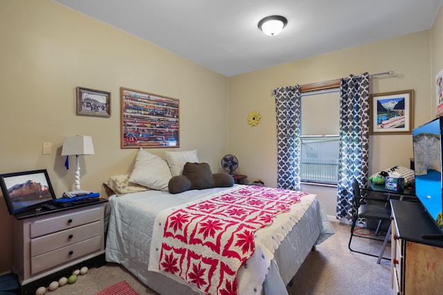 bedroom featuring carpet