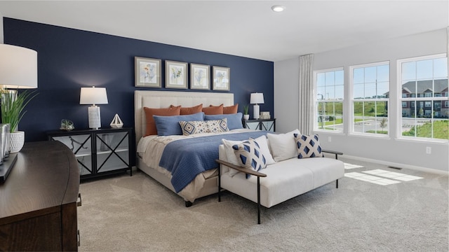 view of carpeted bedroom