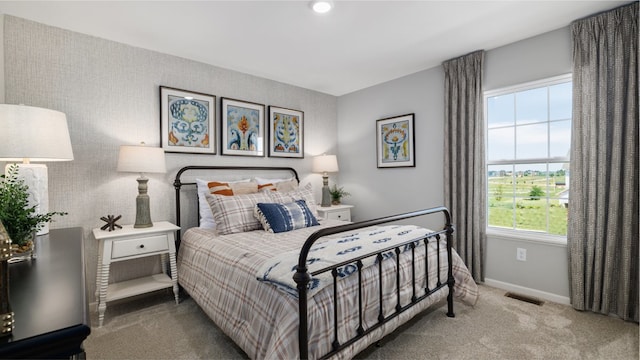 view of carpeted bedroom