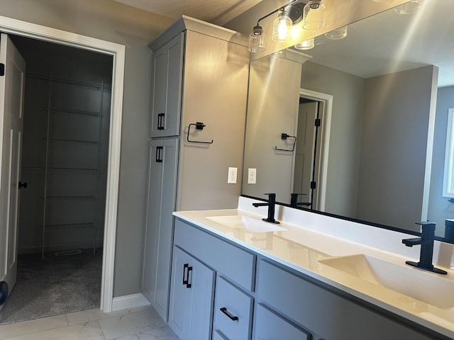 bathroom with vanity