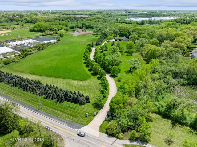 bird's eye view featuring a rural view