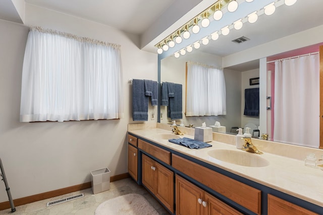 bathroom with vanity