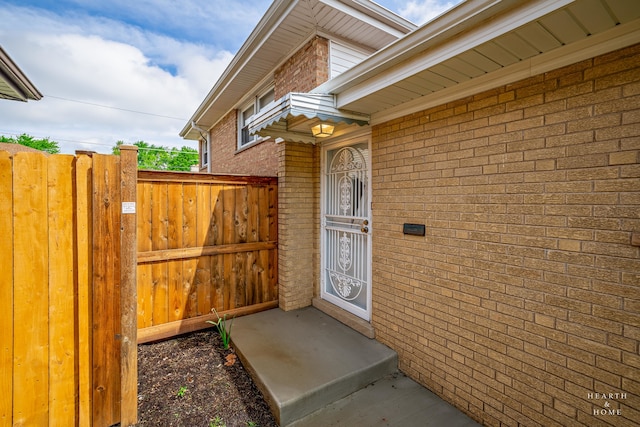 view of doorway to property