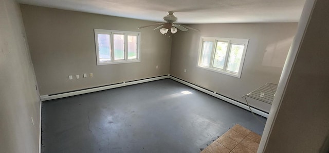 spare room with ceiling fan