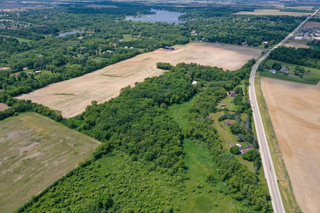 drone / aerial view with a rural view