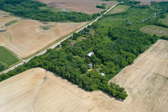 bird's eye view featuring a rural view