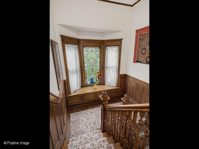 interior space with wainscoting