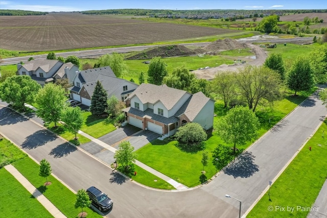 bird's eye view featuring a rural view