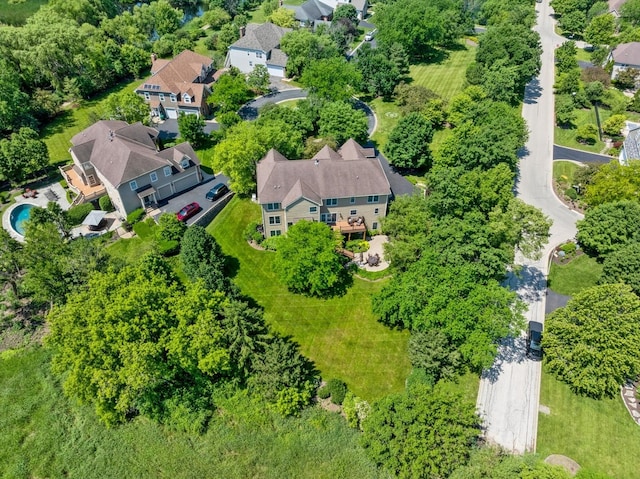 aerial view of residential area