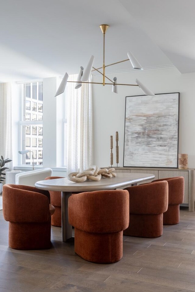 interior space featuring hardwood / wood-style flooring and a wealth of natural light