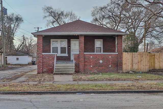 view of bungalow-style home