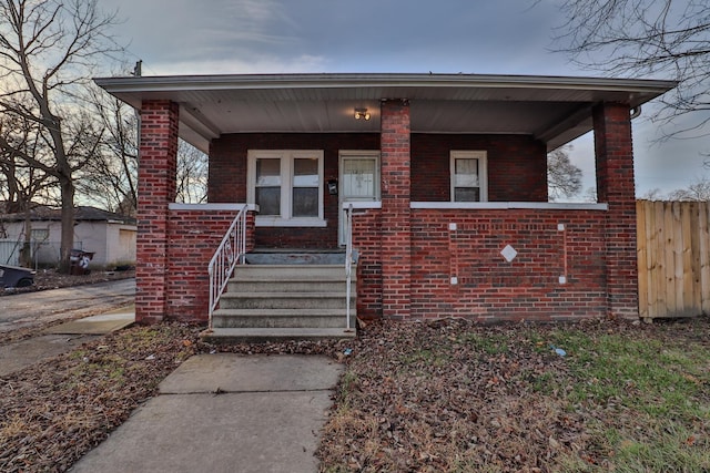 bungalow featuring a porch