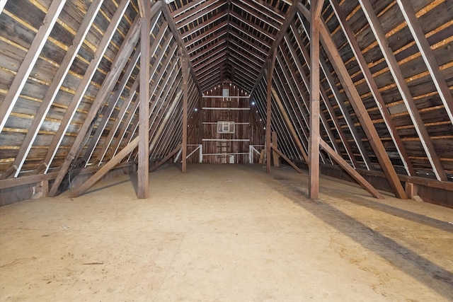 view of attic