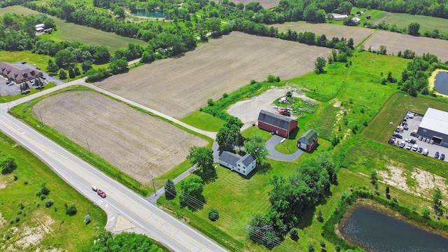 aerial view featuring a rural view