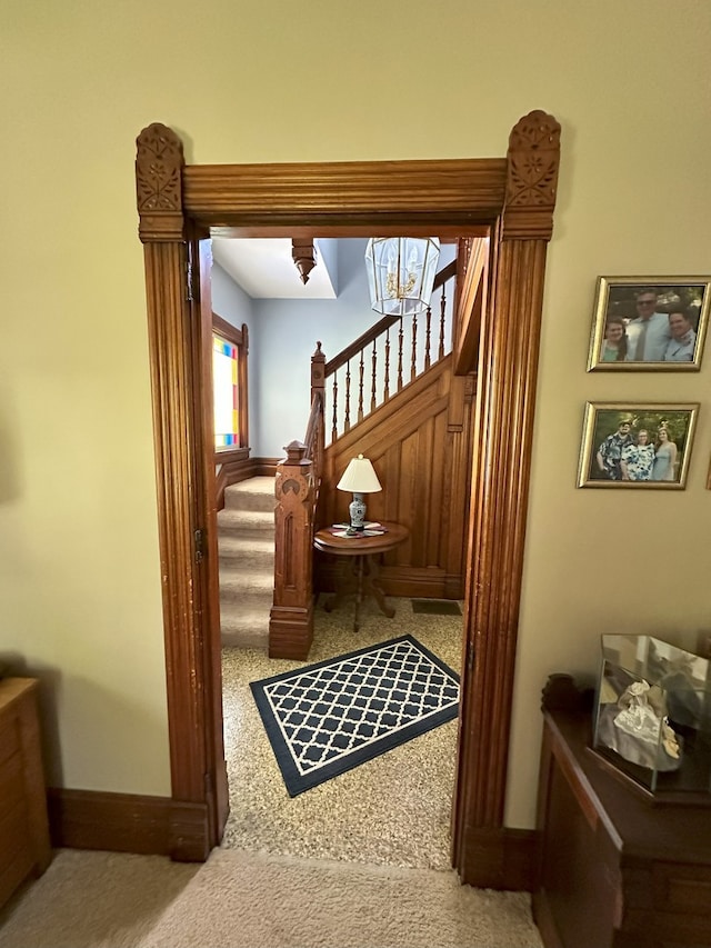 corridor featuring carpet