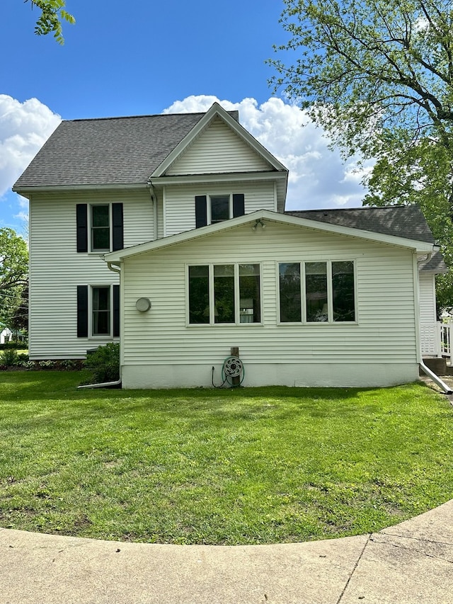 exterior space with a yard