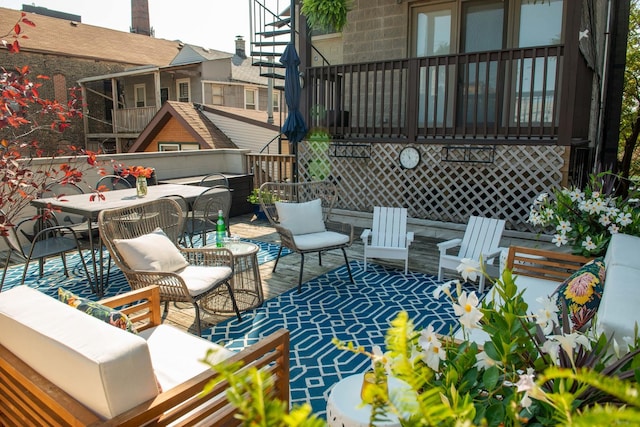 1646 W Augusta Blvd Unit 1, Chicago, IL 60622 - view of patio / terrace with stairway