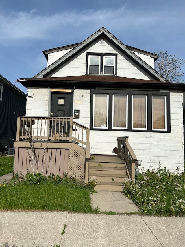 view of front of house featuring a deck