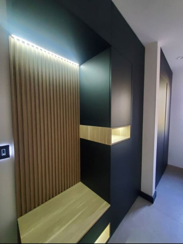 hallway featuring elevator