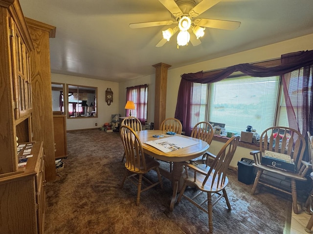 04N732 Old Lafox Rd, Saint Charles, IL 60175 - dining space with ceiling fan and carpet flooring
