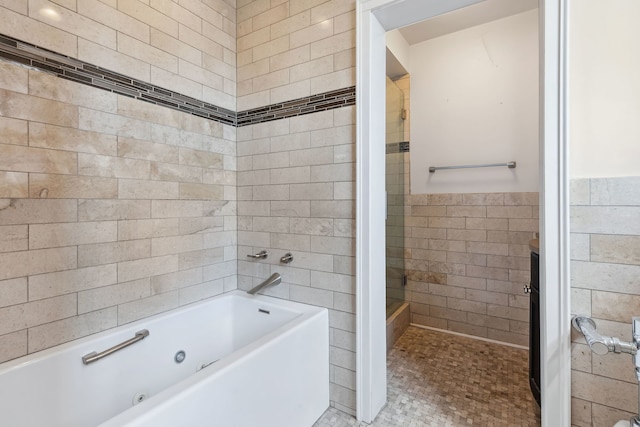 bathroom featuring tile flooring