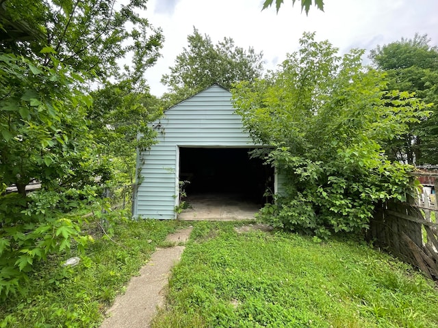 view of shed / structure with a garage