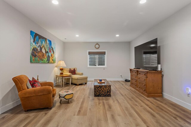 living room featuring hardwood / wood-style floors