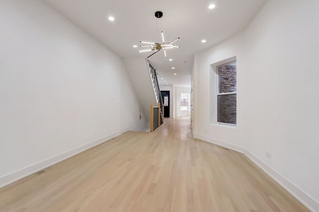 interior space featuring ceiling fan and light hardwood / wood-style flooring