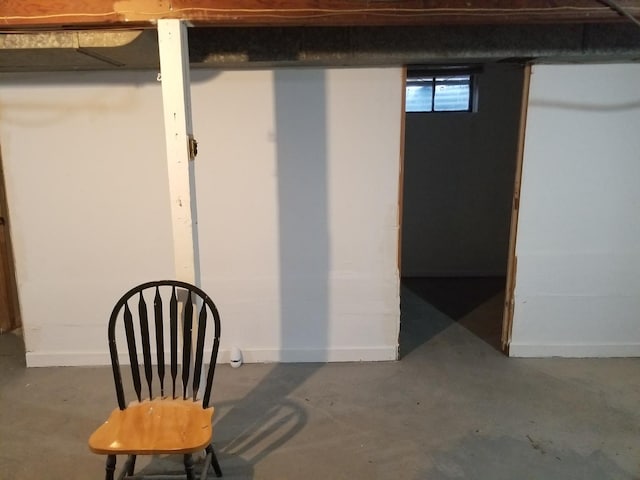 view of basement