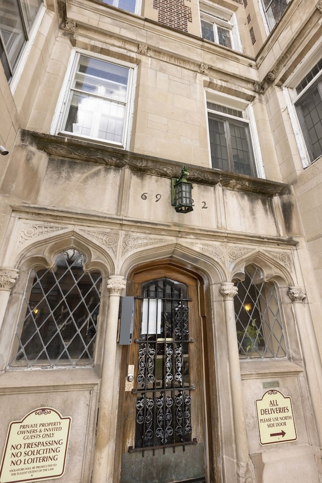 view of doorway to property