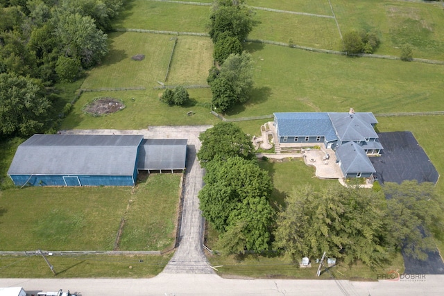 drone / aerial view featuring a rural view